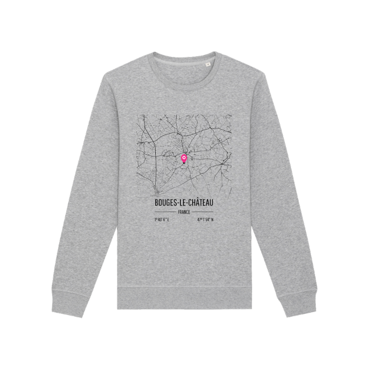 Bouges-le-Château kartta -collegepaita – collegepaita, PinShirt