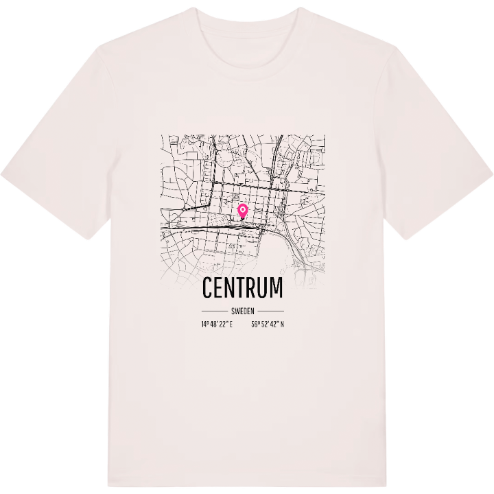 Centrum kartta -t-paita – t-paita, PinShirt