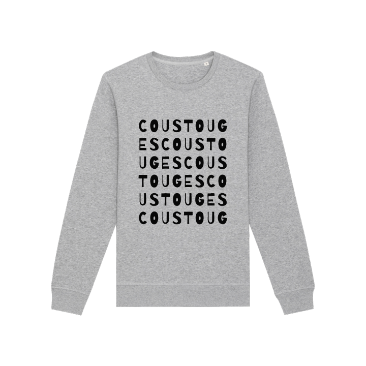 Coustouges sanaleikki -collegepaita – collegepaita, PinShirt