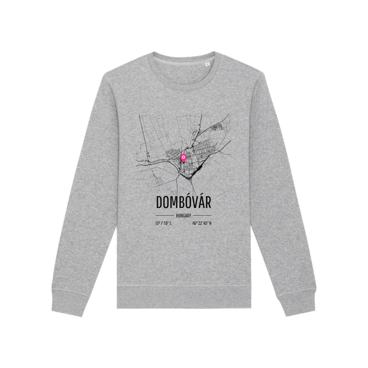 Dombóvár kartta -collegepaita – collegepaita, PinShirt