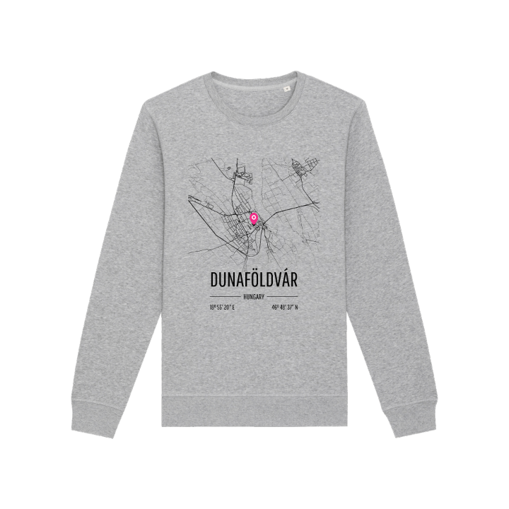 Dunaföldvár kartta -collegepaita – collegepaita, PinShirt