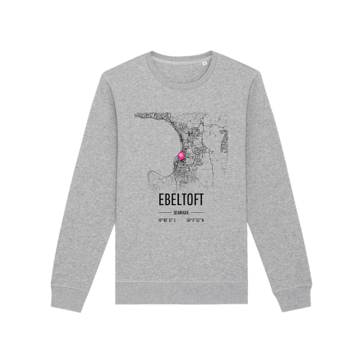 Ebeltoft kartta -collegepaita – collegepaita, PinShirt