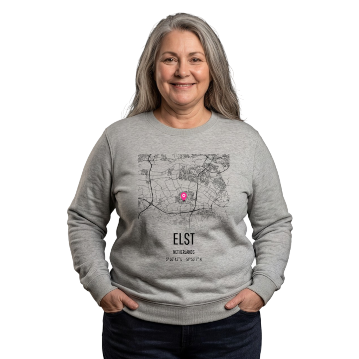 Elst kartta -collegepaita – collegepaita, PinShirt