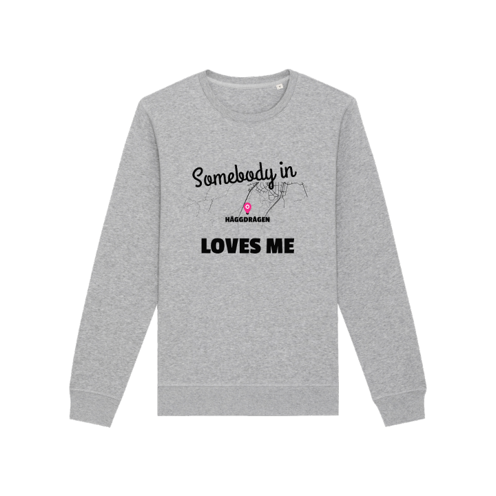 Someone in Häggdrågen loves me -collegepaita – collegepaita, PinShirt