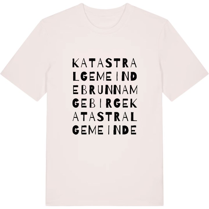 Katastralgemeinde Brunn am Gebirge sanaleikki -t-paita – t-paita, PinShirt