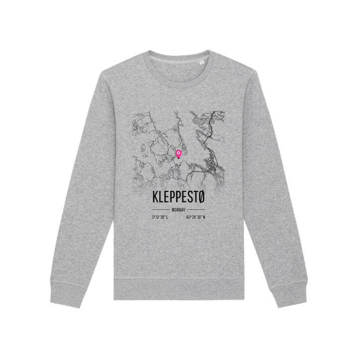 Kleppestø kartta -collegepaita – collegepaita, PinShirt
