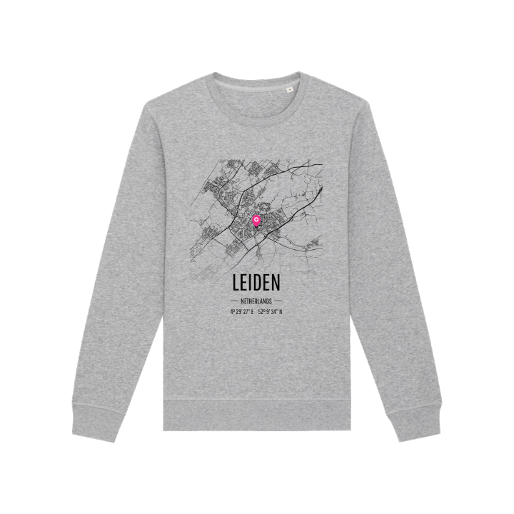 Leiden kartta -collegepaita – collegepaita, PinShirt