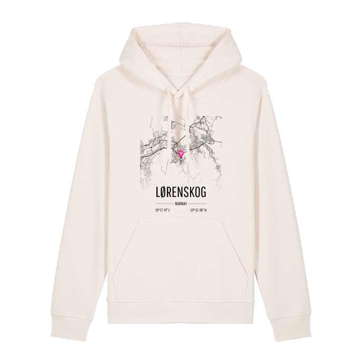 Lørenskog kartta -huppari – huppari, PinShirt