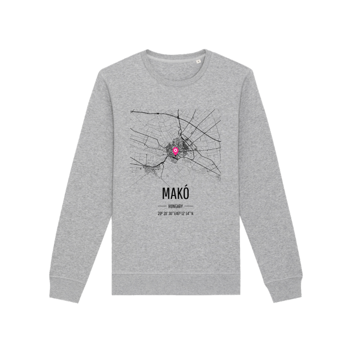 Makó kartta -collegepaita – collegepaita, PinShirt