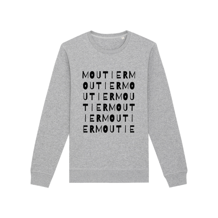 Moutier sanaleikki -collegepaita – collegepaita, PinShirt