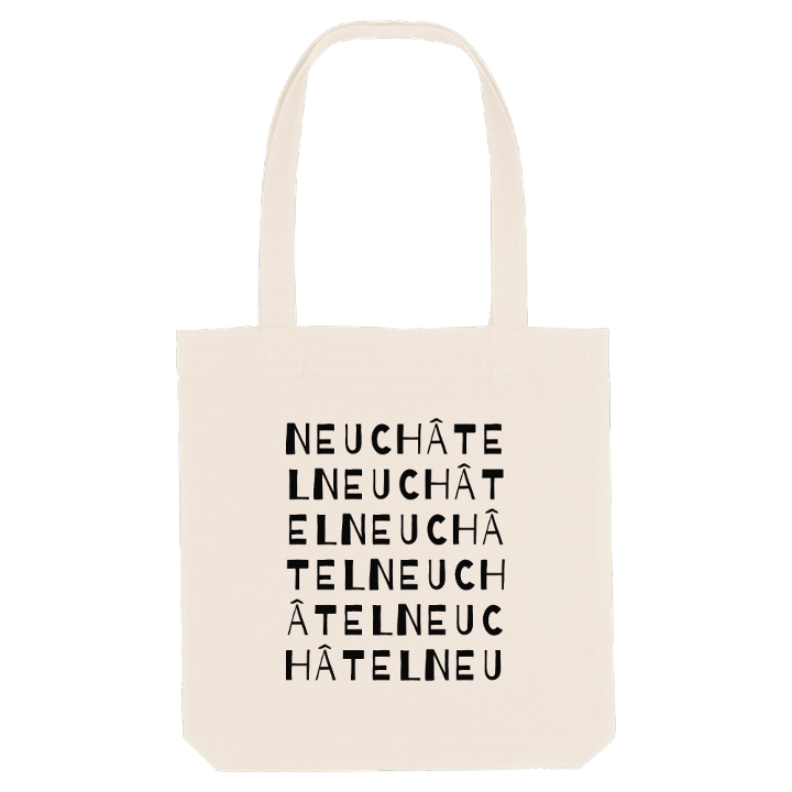 Neuchâtel sanaleikki -kangaskassi – kangaskassi, PinShirt