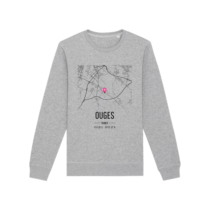 Ouges kartta -collegepaita – collegepaita, PinShirt
