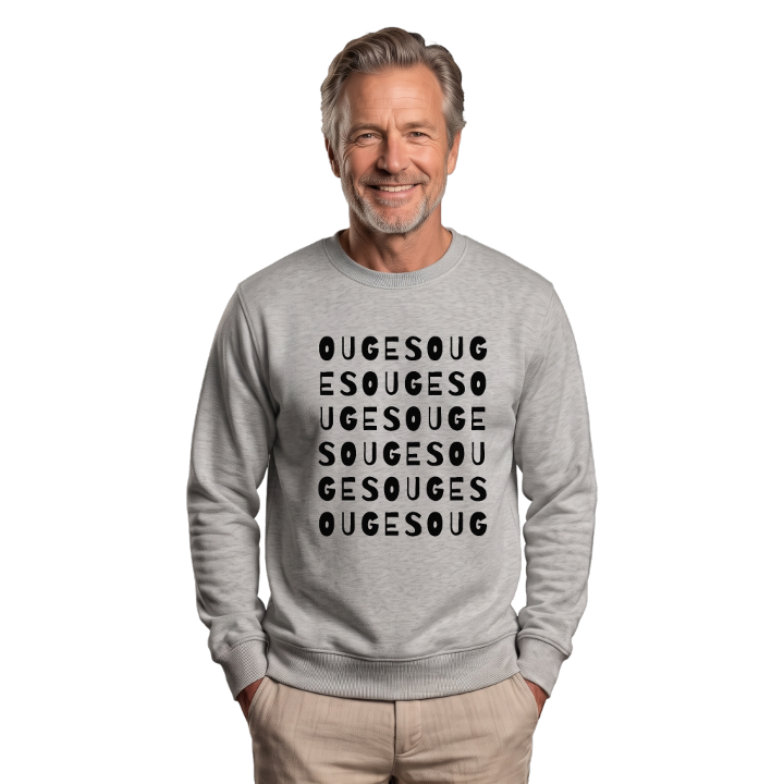 Ouges sanaleikki -collegepaita – collegepaita, PinShirt