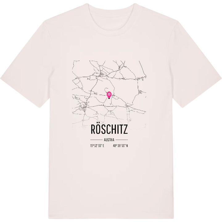 Röschitz kartta -t-paita – t-paita, PinShirt