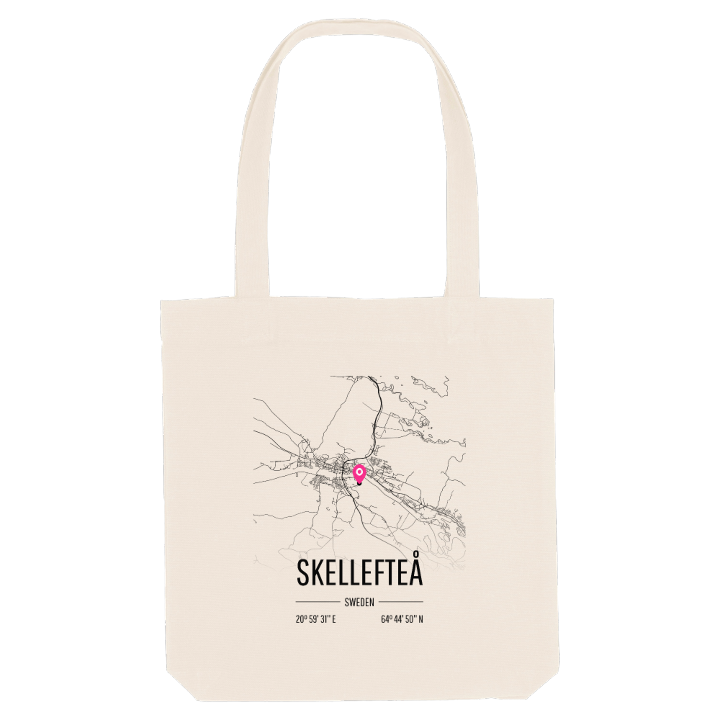 Skellefteå kartta -kangaskassi – kangaskassi, PinShirt