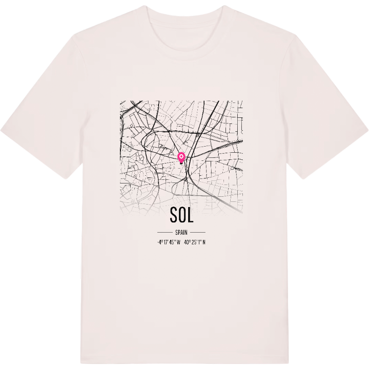 Sol kartta -t-paita – t-paita, PinShirt