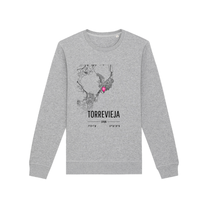 Torrevieja kartta -collegepaita – collegepaita, PinShirt