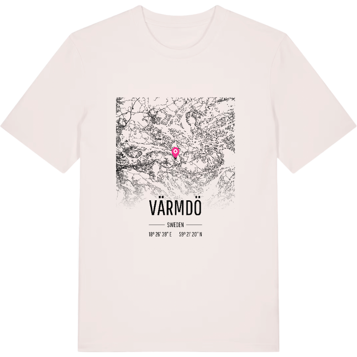 Värmdö kartta -t-paita – t-paita, PinShirt
