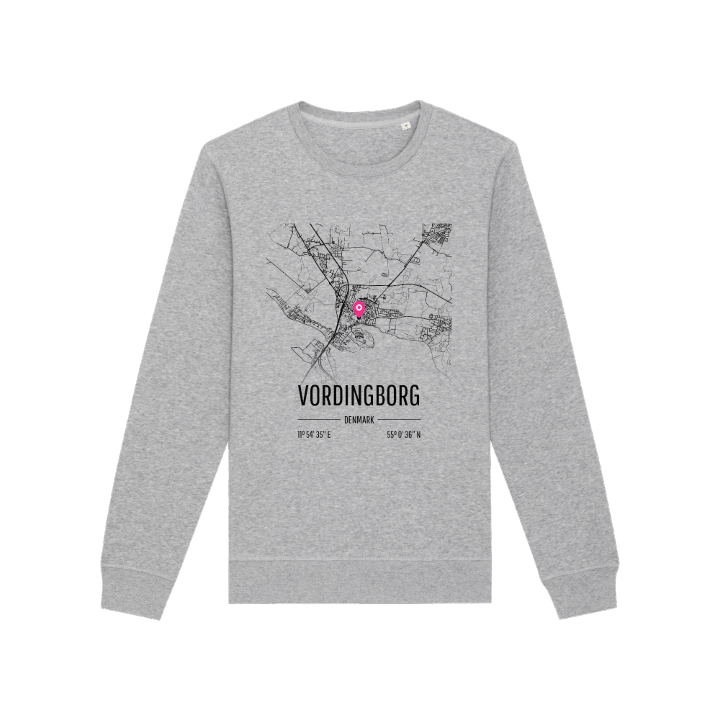 Vordingborg kartta -collegepaita – collegepaita, PinShirt