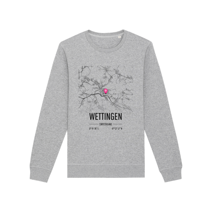 Wettingen kartta -collegepaita – collegepaita, PinShirt