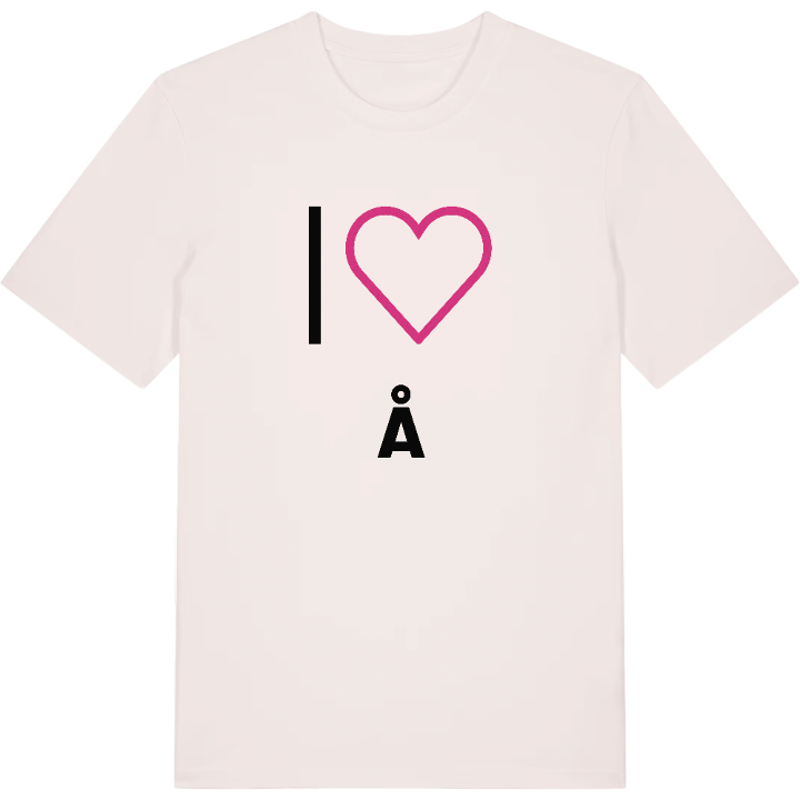 Jag älskar Å t-shirt stort tryck – t-shirt från PinShirt