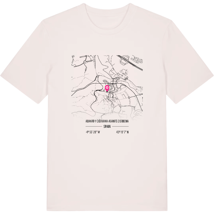 Abanto y Ciérvana-Abanto Zierbena karta t-shirt – t-shirt från PinShirt