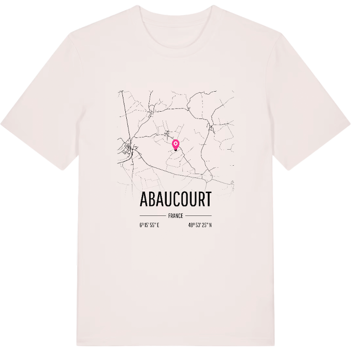Abaucourt karta t-shirt – t-shirt från PinShirt