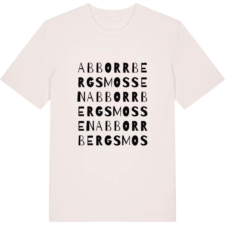 Abborrbergsmossen ordlek t-shirt – t-shirt från PinShirt
