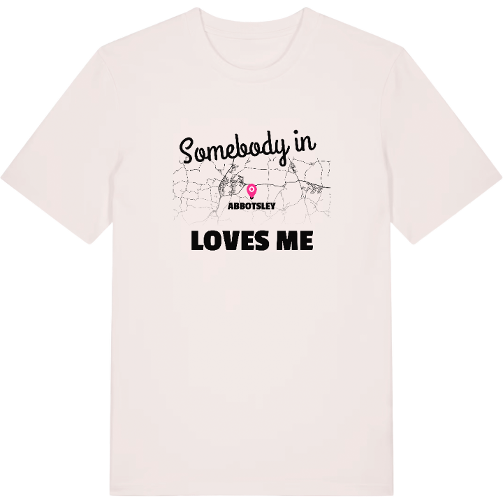 Någon i Abbotsley älskar mig t-shirt – t-shirt från PinShirt