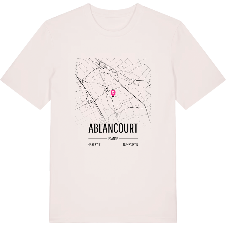 Ablancourt karta t-shirt – t-shirt från PinShirt
