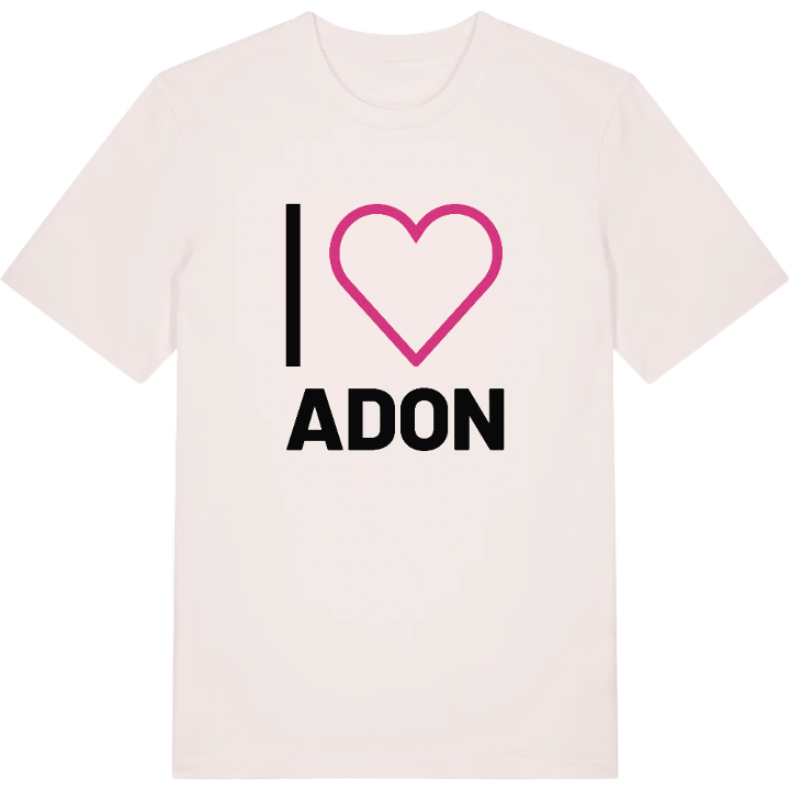 Jag älskar Adon t-shirt stort tryck – t-shirt från PinShirt