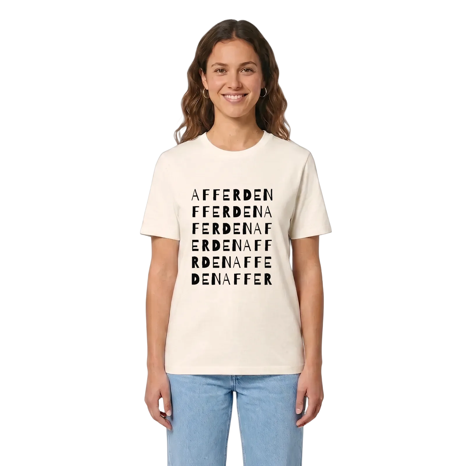 Afferden ordlek t-shirt – Vintage White, i miljö