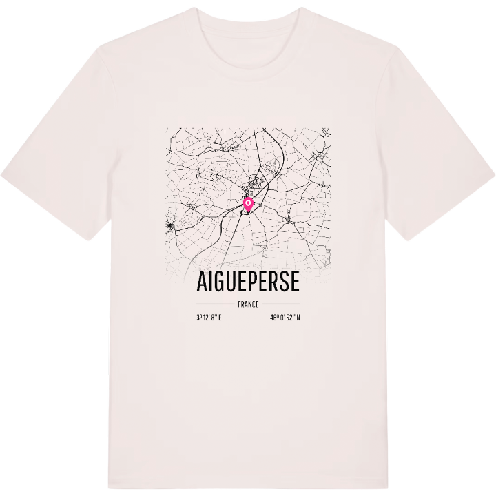 Aigueperse karta t-shirt – t-shirt från PinShirt