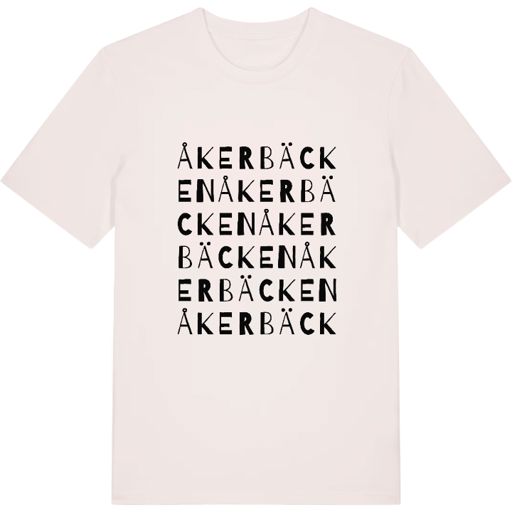 Åkerbäcken ordlek t-shirt – t-shirt från PinShirt