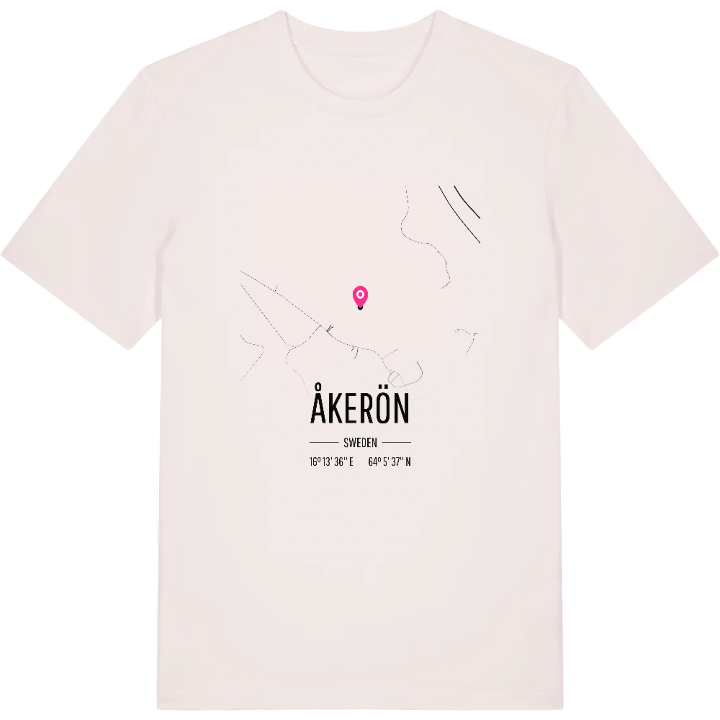 Åkerön karta t-shirt – t-shirt från PinShirt