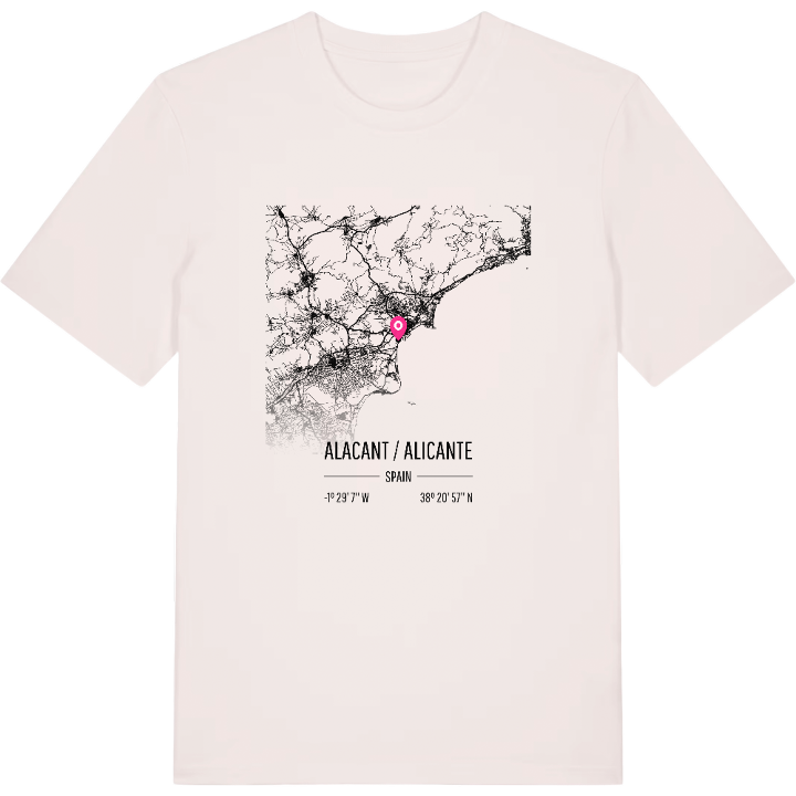 Alacant / Alicante karta t-shirt – t-shirt från PinShirt