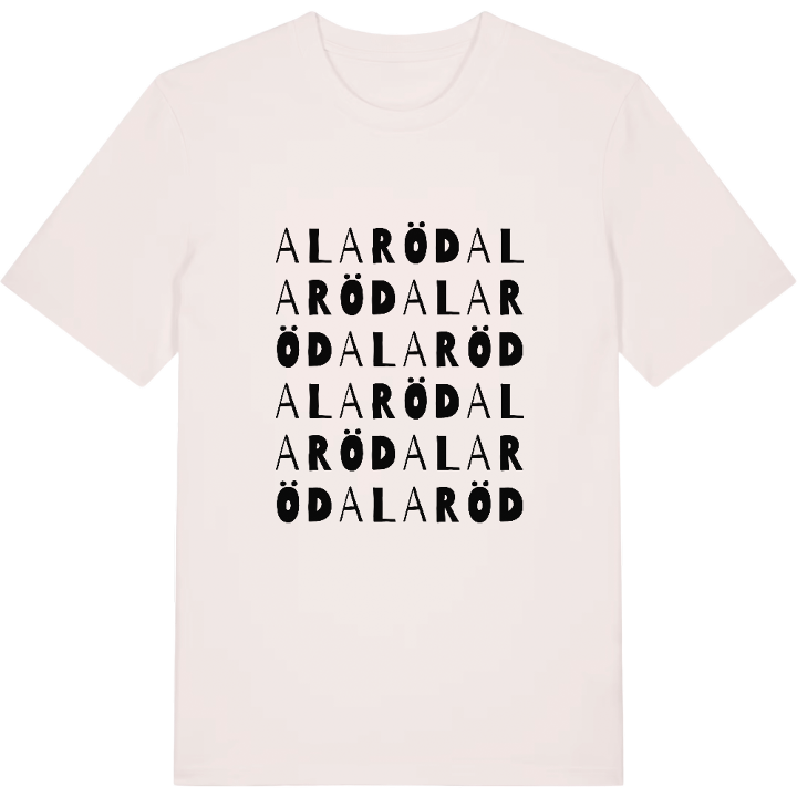 Alaröd ordlek t-shirt – t-shirt från PinShirt