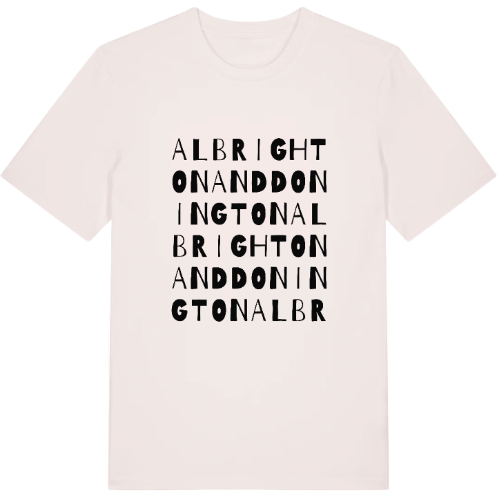 Albrighton and Donington ordlek t-shirt – t-shirt från PinShirt