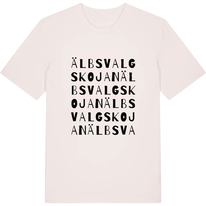 Älbsvalgskojan ordlek t-shirt – t-shirt från PinShirt