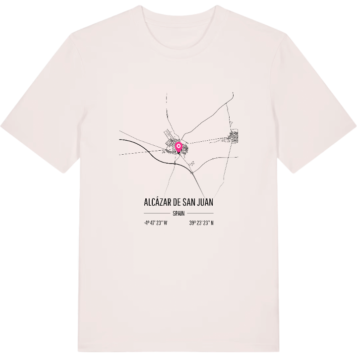 Alcázar de San Juan karta t-shirt – t-shirt från PinShirt