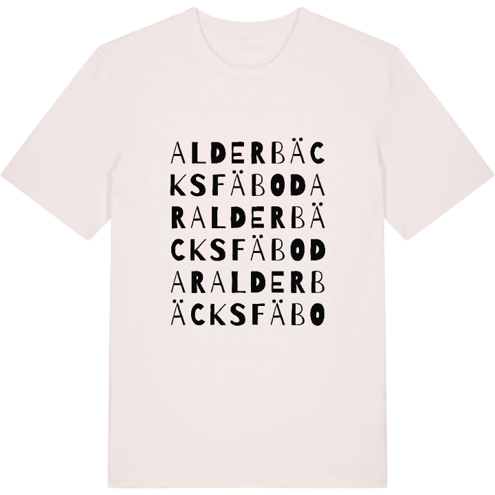 Alderbäcks fäbodar ordlek t-shirt – t-shirt från PinShirt
