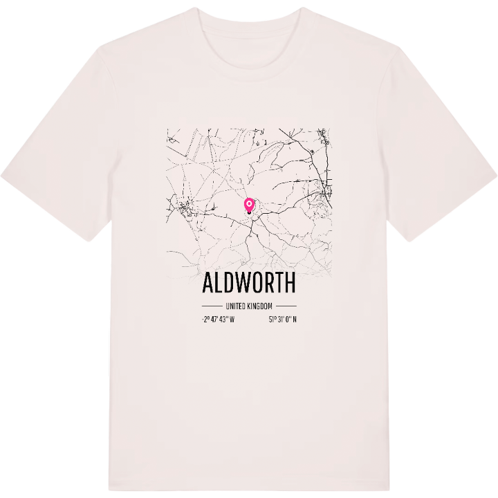 Aldworth karta t-shirt – t-shirt från PinShirt
