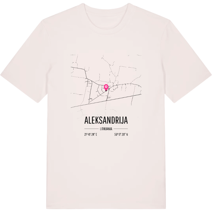 Aleksandrija karta t-shirt – t-shirt från PinShirt