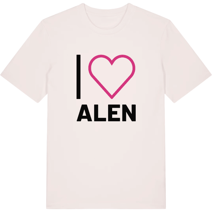 Jag älskar Alen t-shirt stort tryck – t-shirt från PinShirt