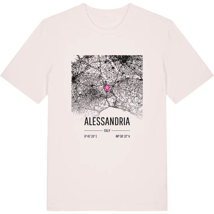 Alessandria karta t-shirt – t-shirt från PinShirt