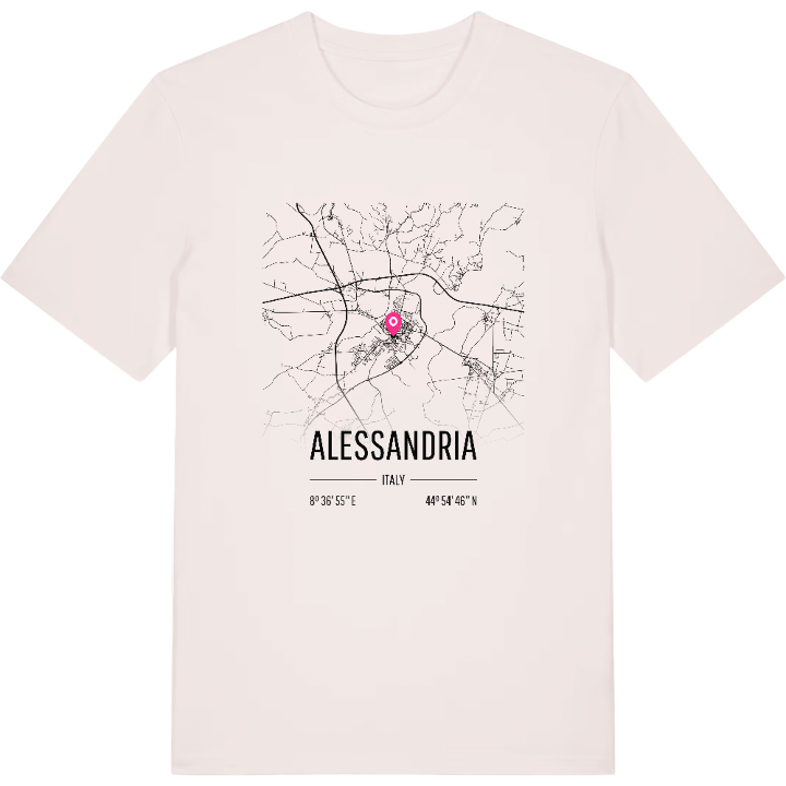 Alessandria karta t-shirt – t-shirt från PinShirt