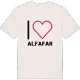 Jag älskar Alfafar t-shirt stort tryck