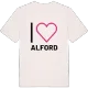 Jag älskar Alford t-shirt stort tryck