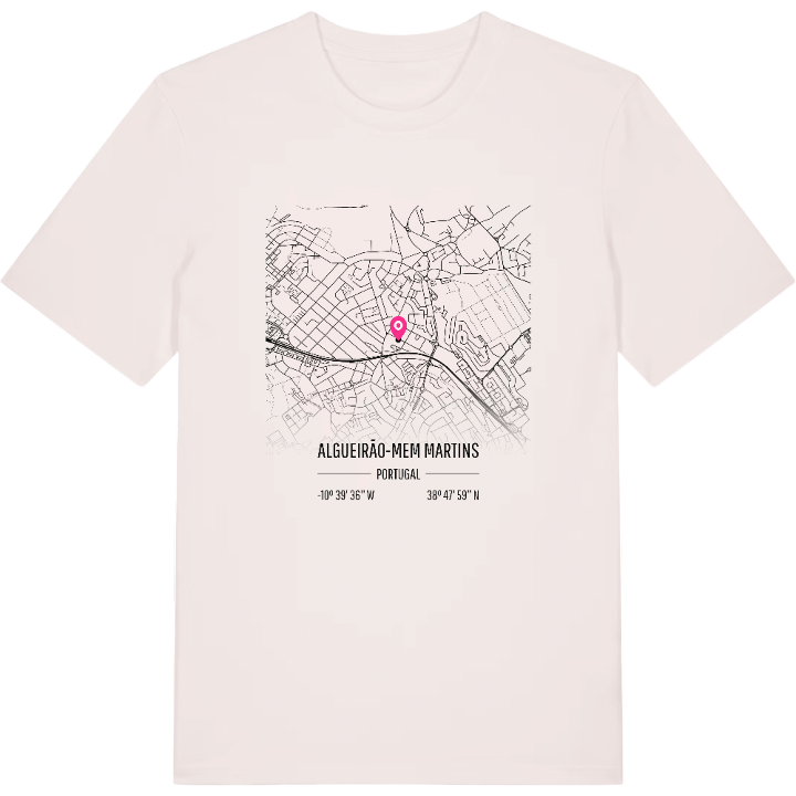 Algueirão-Mem Martins karta t-shirt – t-shirt från PinShirt