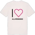 Jag älskar Allmänninge t-shirt stort tryck